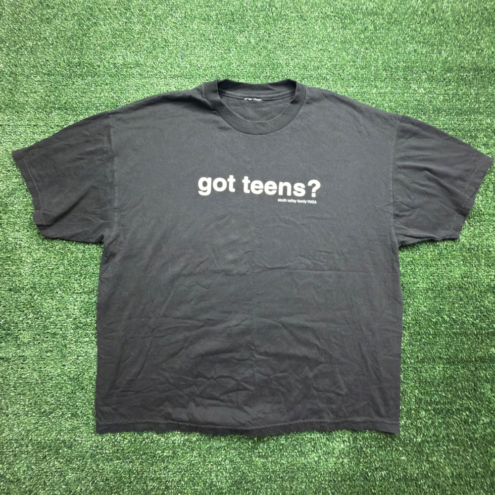 Vintage Got Teens South Valley Family YMCA Graphic T-Shirt Black XL Mens